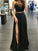 A-Line/Princess Spaghetti Straps Sleeveless Floor-Length Chiffon Two Piece Dresses DEP0001860