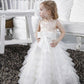 A-line/Princess Scoop Bowknot Sleeveless Long Tulle Flower Girl Dresses DEP0007810