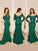 Trumpet/Mermaid Off-the-Shoulder Long Sleeves Applique Sweep/Brush Train Satin Dresses DEP0002280