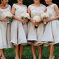 A-Line/Princess Off-the-Shoulder Sleeveless Chiffon Knee-Length Bridesmaid Dresses DEP0005193