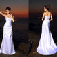 Trumpet/Mermaid Sweetheart Sleeveless Long Elastic Woven Satin Beach Wedding Dresses DEP0006651