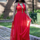 A-Line/Princess Chiffon Ruffles Spaghetti Straps Sleeveless Floor-Length Dresses DEP0004670