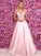 A-Line/Princess Satin Beading Spaghetti Straps Sleeveless Floor-Length Dresses DEP0002764