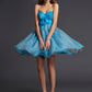 A-Line/Princess Sweetheart Sleeveless Lace Short Taffeta Homecoming Dresses DEP0008867