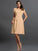 A-Line/Princess Scoop Sash/Ribbon/Belt Short Sleeves Short Chiffon Bridesmaid Dresses DEP0005626