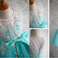 Ball Gown Scoop Sleeveless Bowknot Knee-Length Tulle Flower Girl Dresses DEP0007532