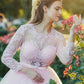 Ball Gown Tulle Scoop Lace Long Sleeves Sweep/Brush Train Dresses DEP0001597