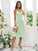 Sheath/Column Charmeuse Ruched Spaghetti Straps Sleeveless Tea-Length Bridesmaid Dresses DEP0004936