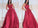 A-Line/Princess Sleeveless Ruffles V-neck Satin Floor-Length Dresses DEP0001504