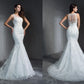 Trumpet/Mermaid Scoop Applique Sleeveless Long Lace Wedding Dresses DEP0006136