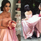Ball Gown Sleeveless Off-the-Shoulder Satin Ruffles Cathedral Train Wedding Dresses DEP0006687