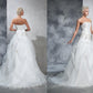 Ball Gown Strapless Beading Sleeveless Long Tulle Wedding Dresses DEP0006666