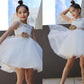 A-Line/Princess Tulle Lace Scoop Sleeveless Knee-Length Flower Girl Dresses DEP0007480