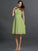 A-Line/Princess Scoop Sleeveless Short Lace Bridesmaid Dresses DEP0005269