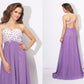 A-Line/Princess One-Shoulder Crystal Sleeveless Long Chiffon Dresses DEP0004369