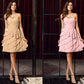 A-Line/Princess Sweetheart Ruched Sleeveless Short Chiffon Bridesmaid Dresses DEP0005375