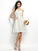 A-Line/Princess Straps Lace Sleeveless Short Bridesmaid Dresses DEP0005042