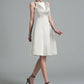 A-Line/Princess Jewel Ruffles Sleeveless Short Satin Bridesmaid Dresses DEP0005657