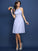 A-Line/Princess Bateau Sash/Ribbon/Belt Sleeveless Short Chiffon Bridesmaid Dresses DEP0005370
