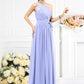 A-Line/Princess One-Shoulder Sash/Ribbon/Belt Sleeveless Long Chiffon Bridesmaid Dresses DEP0005345