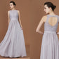 A-Line/Princess Scoop Lace Floor-Length Ruched Chiffon Bridesmaid Dress DEP0005643
