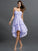 A-Line/Princess Sweetheart Hand-Made Flower Sleeveless High Low Chiffon Bridesmaid Dresses DEP0005294