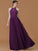 A-Line/Princess Halter Sleeveless Floor-Length Lace Chiffon Bridesmaid Dresses DEP0005137