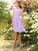 A-Line/Princess Bateau Applique Sleeveless Short Chiffon Bridesmaid Dresses DEP0005044