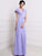 Sheath/Column V-neck Short Sleeves Pleats Long Chiffon Bridesmaid Dresses DEP0005438