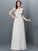 A-Line/Princess V-neck Pleats Sleeveless Long Chiffon Bridesmaid Dresses DEP0005331
