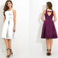 A-Line/Princess Square Pleats Sleeveless Short Satin Bridesmaid Dresses DEP0005422