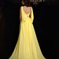 A-Line/Princess Straps Beading Sleeveless Long Chiffon Dresses DEP0002576