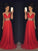 A-Line/Princess Sleeveless V-neck Beading Floor-Length Chiffon Dresses DEP0002353