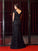 Trumpet/Mermaid V-neck Applique Short Sleeves Long Lace Dresses DEP0002670