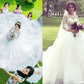 Ball Gown Tulle Long Sleeves Bateau Court Train Wedding Dresses DEP0006411