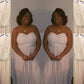 A-Line/Princess Sweetheart Sleeveless Beading Floor-Length Chiffon Plus Size Dresses DEP0004230