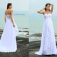 A-Line/Princess Sweetheart Beading Sleeveless Long Chiffon Beach Wedding Dresses DEP0006309