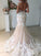 Trumpet/Mermaid Tulle Applique Bateau Short Sleeves Sweep/Brush Train Wedding Dresses DEP0006461
