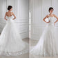 A-Line/Princess Beading Applique Sweetheart Sleeveless Satin Tulle Wedding Dresses DEP0006860