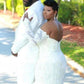 Trumpet/Mermaid Applique Tulle Long Sleeves Off-the-Shoulder Sweep/Brush Train Wedding Dresses DEP0006044