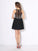 A-Line/Princess Jewel Beading Sleeveless Short Chiffon Dresses DEP0002942