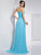 A-Line/Princess Halter Sleeveless Long Chiffon Dresses DEP0004135