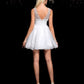 A-Line/Princess Sheer Neck Beading Sleeveless Short Elastic Woven Satin Cocktail Dresses DEP0008625