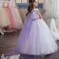 Ball Gown Jewel Sleeveless Applique Floor-Length Tulle Flower Girl Dresses DEP0007724