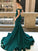Trumpet/Mermaid Sleeveless Off-the-Shoulder Sweep/Brush Train Ruffles Sequins Dresses DEP0001697
