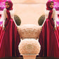 A-Line/Princess Long Sleeves Scoop Sweep/Brush Train Lace Satin Muslim Dresses DEP0003513
