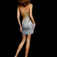 Sheath/Column Sweetheart Sleeveless Beading Short Lace Homecoming Dresses DEP0008739