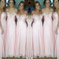 A-Line/Princess Sleeveless Sweetheart Chiffon Floor-Length Bridesmaid Dresses DEP0005608