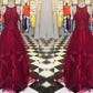 A-Line/Princess Organza Beading Scoop Sleeveless Floor-Length Dresses DEP0003063