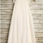 A-line/Princess Scoop Sleeveless Lace Tea-Length Chiffon Flower Girl Dresses DEP0007571